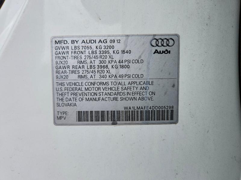 Aukcja sprzedaży 2013 Audi Q7, vin: WA1LMAFE4DD005298, numer aukcji: 55041766