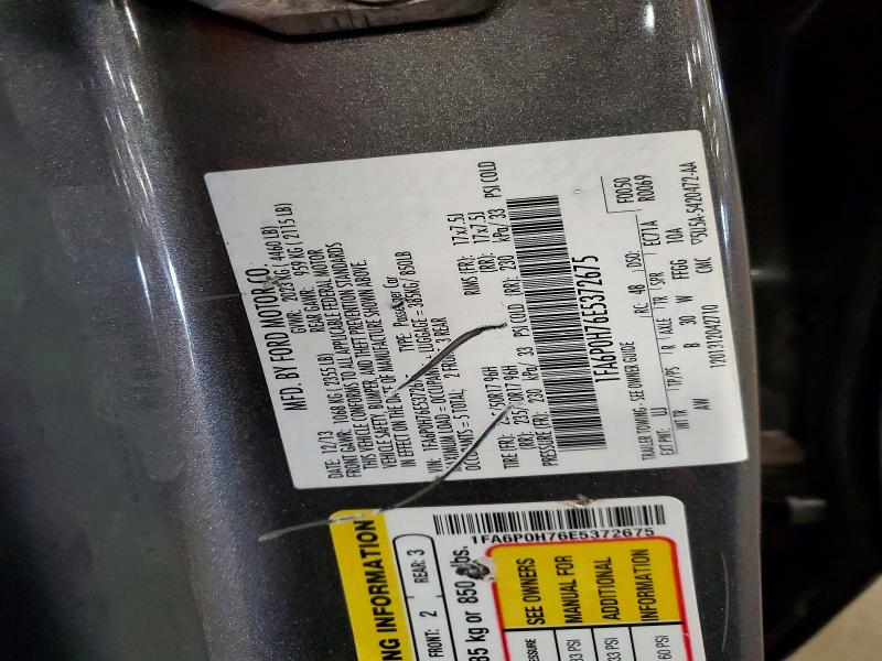 58435856 :رقم المزاد ، 1FA6P0H76E5372675 vin ، 2014 Ford Fusion مزاد بيع