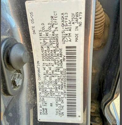 Продажа на аукционе авто 2005 Toyota 4runner, vin: JTEBT14R450053222, номер лота: 57956576