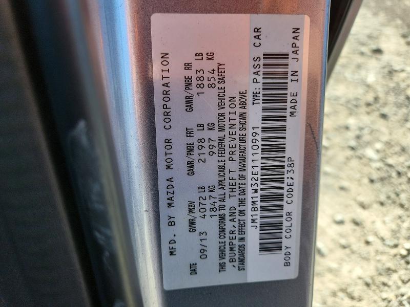 57397096 :رقم المزاد ، JM1BM1W32E1110991 vin ، 2014 Mazda 3 مزاد بيع