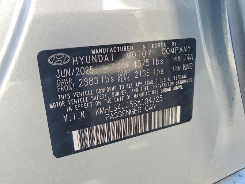 Aukcja sprzedaży 2025 Hyundai Sonata Hybrid, vin: KMHL34JJ5SA134725, numer aukcji: 57252326