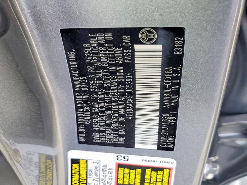Aukcja sprzedaży 2026 Toyota Camry, vin: 4T1DAACK9TU652934, numer aukcji: 58059966