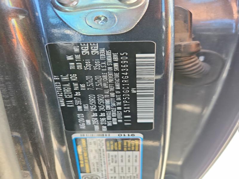 2024 Kia Telluride მანქანა იყიდება აუქციონზე, vin: 5XYP5DGC1RG436905, აუქციონის ნომერი: 56684806