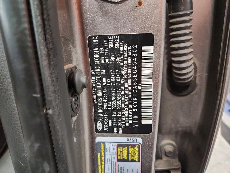 Aukcja sprzedaży 2014 Kia Sorento, vin: 5XYKTCA65EG454802, numer aukcji: 56251666