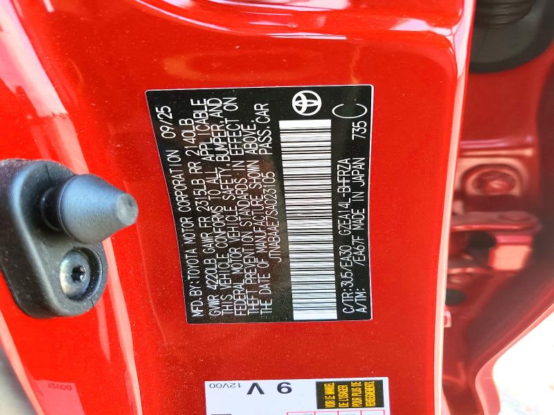 Aukcja sprzedaży 2025 Toyota Gr Corolla, vin: JTNABAAE7SA023105, numer aukcji: 85451475