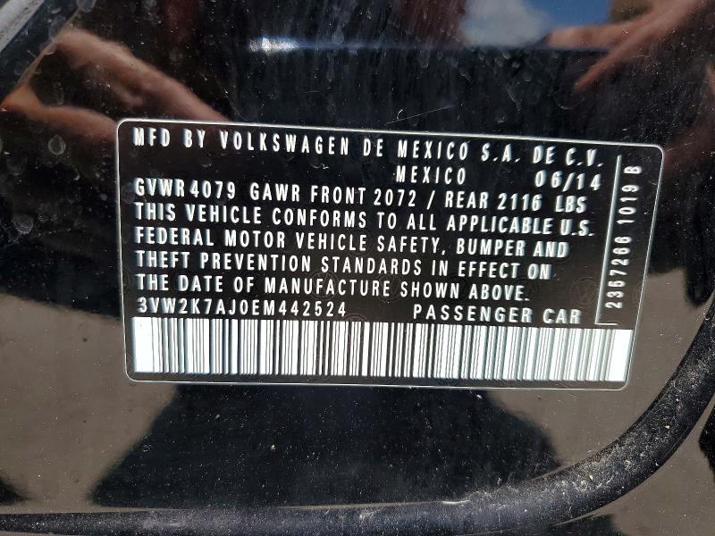 Продаж на аукціоні авто 2014 Volkswagen Jetta, vin: 3VW2K7AJ0EM442524, номер лоту: 56829596
