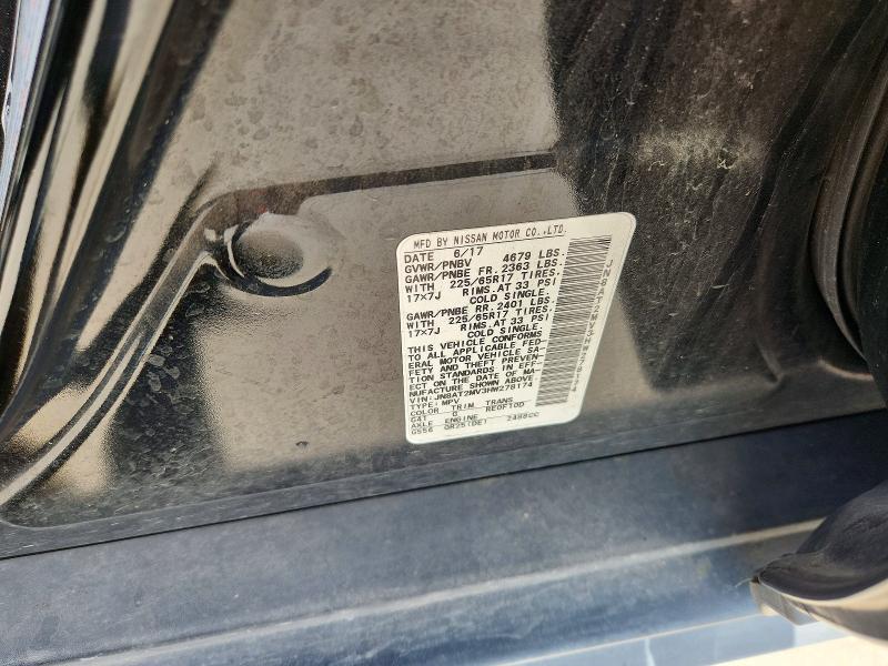 54867046 :رقم المزاد ، JN8AT2MV3HW278174 vin ، 2017 Nissan Rogue مزاد بيع