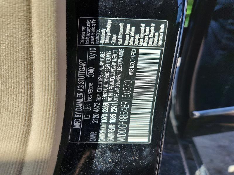56441636 :رقم المزاد ، WDDGF8BB4BR150370 vin ، 2011 Mercedes-benz C مزاد بيع