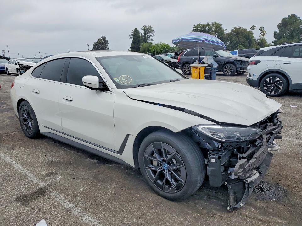 2024 Bmw I4 მანქანა იყიდება აუქციონზე, vin: WBY43AW02RFT04462, აუქციონის ნომერი: 57261506