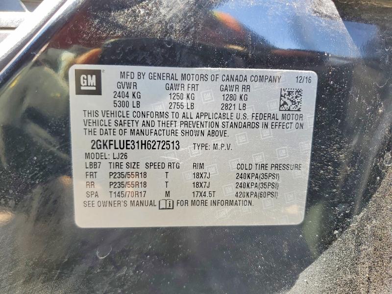 Продажа на аукционе авто 2017 Gmc Terrain, vin: 2GKFLUE31H6272513, номер лота: 55507836
