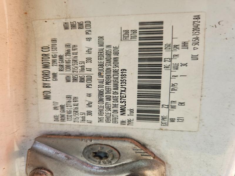 56529296 :رقم المزاد ، NM0LS7E7XJ1351819 vin ، 2018 Ford Transit Connect مزاد بيع