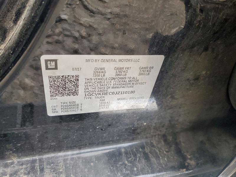 56137116 :رقم المزاد ، 1GCVKREC0JZ110180 vin ، 2018 Chevrolet Silverado مزاد بيع