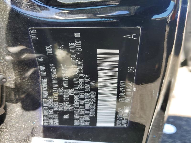 56432396 :رقم المزاد ، 5TDYK3DC2FS634029 vin ، 2015 Toyota Sienna مزاد بيع