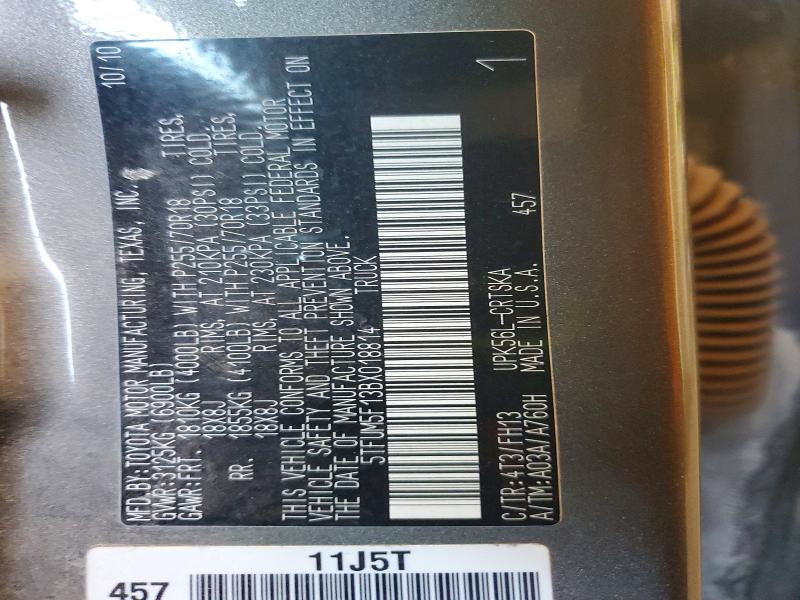 Aukcja sprzedaży 2011 Toyota Tundra, vin: 5TFUM5F13BX018814, numer aukcji: 57558556