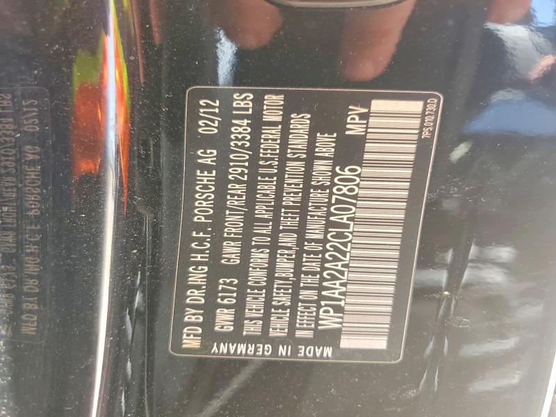 Aukcja sprzedaży 2012 Porsche Cayenne, vin: WP1AA2A22CLA07806, numer aukcji: 56284846