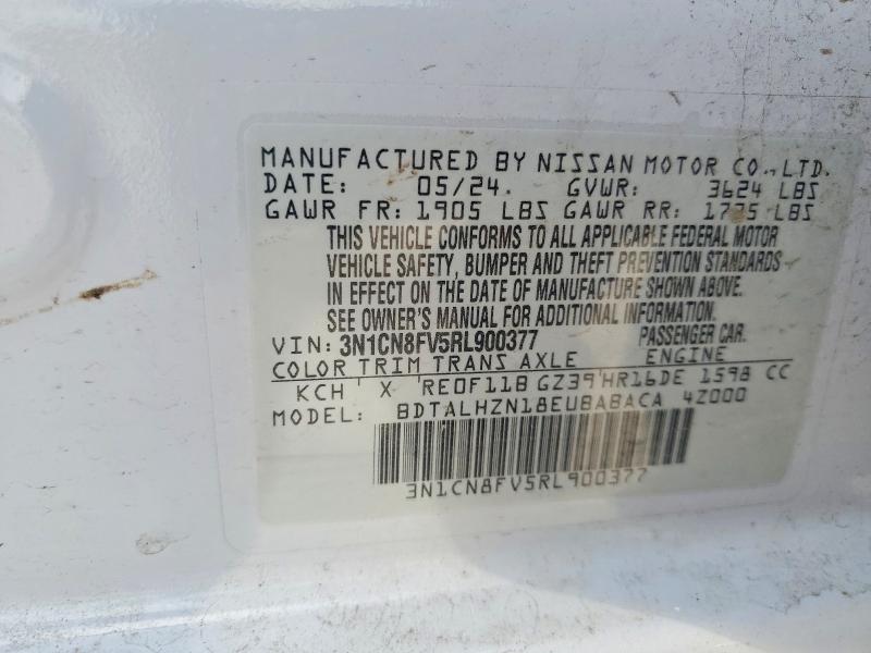 Продаж на аукціоні авто 2024 Nissan Versa, vin: 3N1CN8FV5RL900377, номер лоту: 55454456