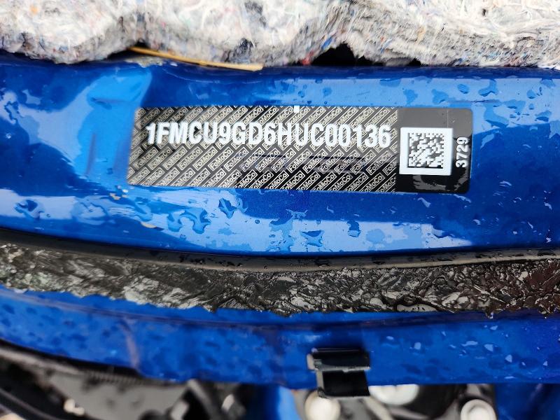 2017 Ford Escape მანქანა იყიდება აუქციონზე, vin: 1FMCU9GD6HUC00136, აუქციონის ნომერი: 57016866