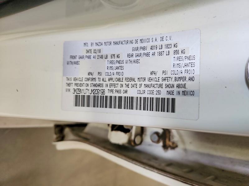 56322856 :رقم المزاد ، 3MZBN1U71JM209198 vin ، 2018 Mazda 3 مزاد بيع