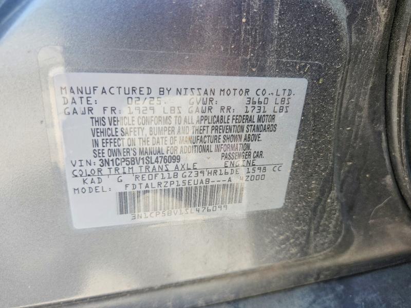 Продаж на аукціоні авто 2025 Nissan Kicks Play, vin: 3N1CP5BV1SL476099, номер лоту: 57013636