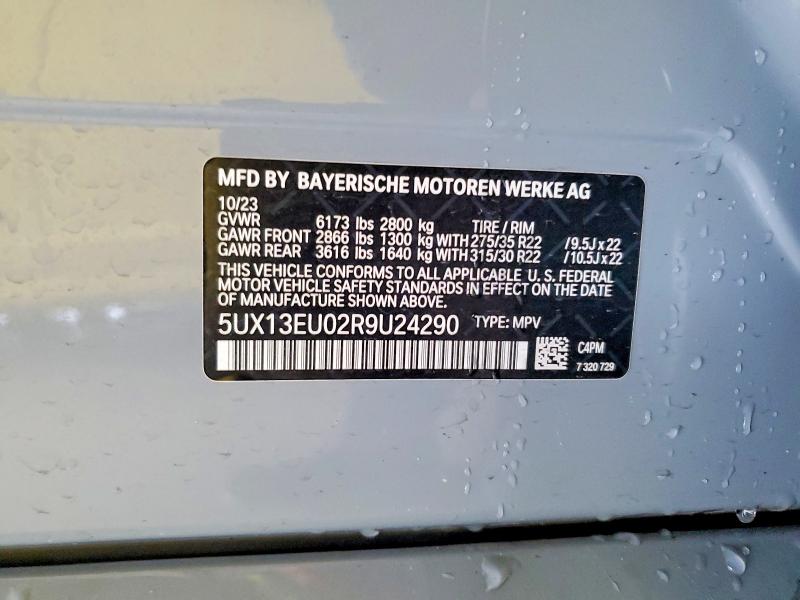 2024 Bmw X5 მანქანა იყიდება აუქციონზე, vin: 5UX13EU02R9U24290, აუქციონის ნომერი: 57253996
