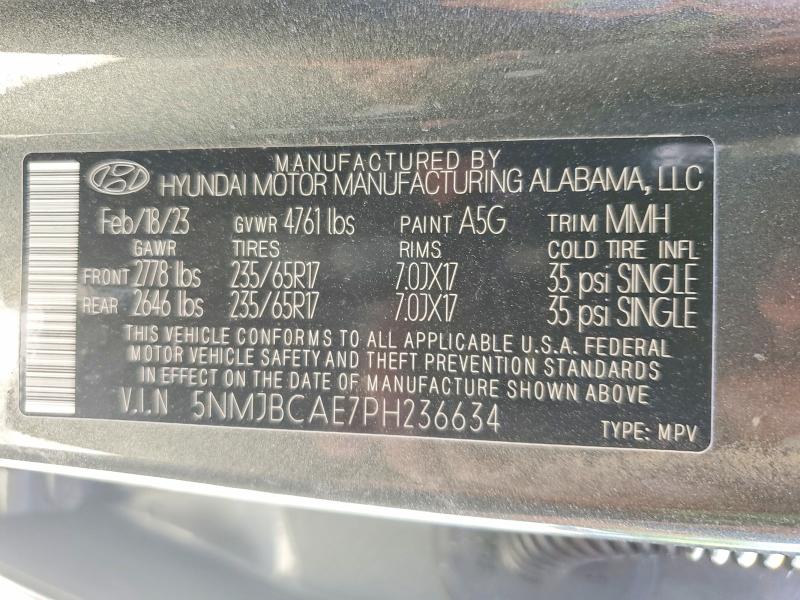 Продаж на аукціоні авто 2023 Hyundai Tucson, vin: 5NMJBCAE7PH236634, номер лоту: 55382236