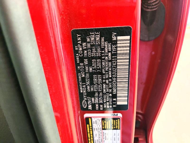 Aukcja sprzedaży 2018 Hyundai Santa Fe, vin: KM8SRDHF8JU274311, numer aukcji: 56083416