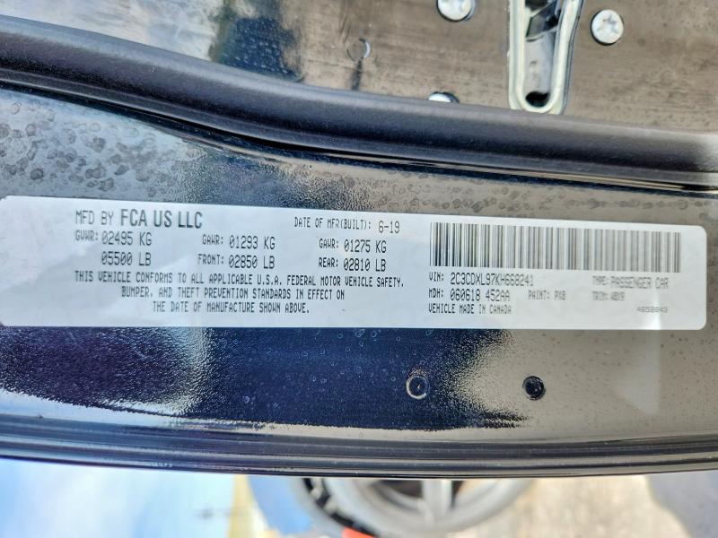 Продажа на аукционе авто 2019 Dodge Charger, vin: 2C3CDXL97KH668241, номер лота: 57612306