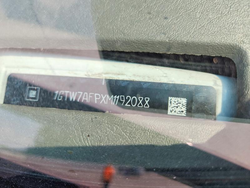 58575966 :رقم المزاد ، 1GTW7AFPXM1192088 vin ، 2021 Gmc Savana مزاد بيع