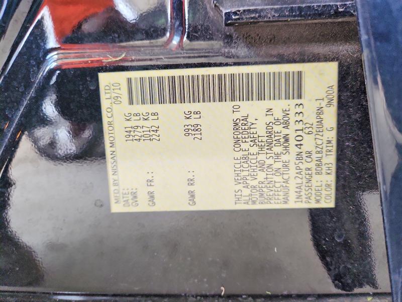 58188246 :رقم المزاد ، 1N4AL2AP5BN401333 vin ، 2011 Nissan Altima مزاد بيع