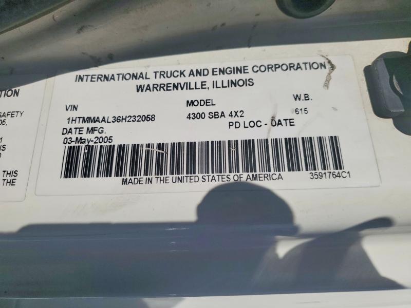 57466396 :رقم المزاد ، 1HTMMAAL36H232058 vin ، 2006 International 4300 مزاد بيع