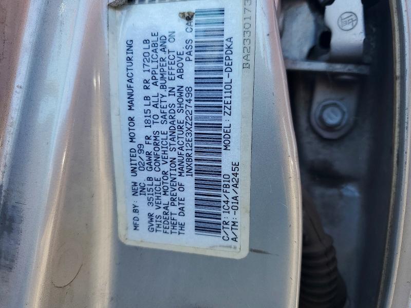 Продаж на аукціоні авто 1999 Toyota Corolla, vin: 1NXBR12E3XZ227498, номер лоту: 57692656