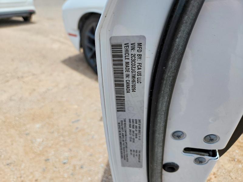 57436916 :رقم المزاد ، 2C3CDZJG7MH670264 vin ، 2021 Dodge Challenger مزاد بيع