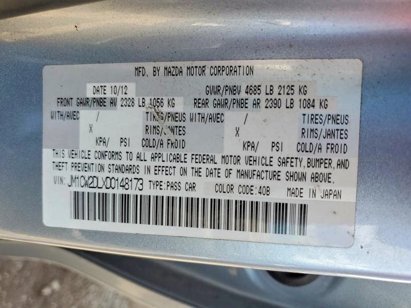 Продажа на аукционе авто 2013 Mazda 5, vin: JM1CW2DLXD0148173, номер лота: 57305746