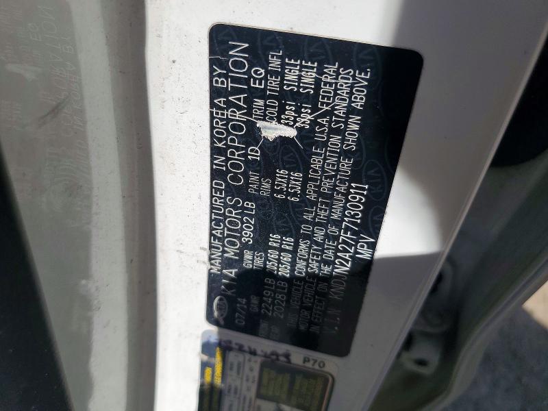57035746 :رقم المزاد ، KNDJN2A27F7130911 vin ، 2015 Kia Soul مزاد بيع