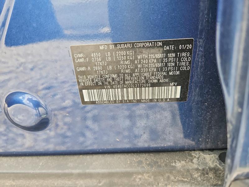 Продажа на аукционе авто 2020 Subaru Outback, vin: 4S4BTACC0L3172698, номер лота: 59054226