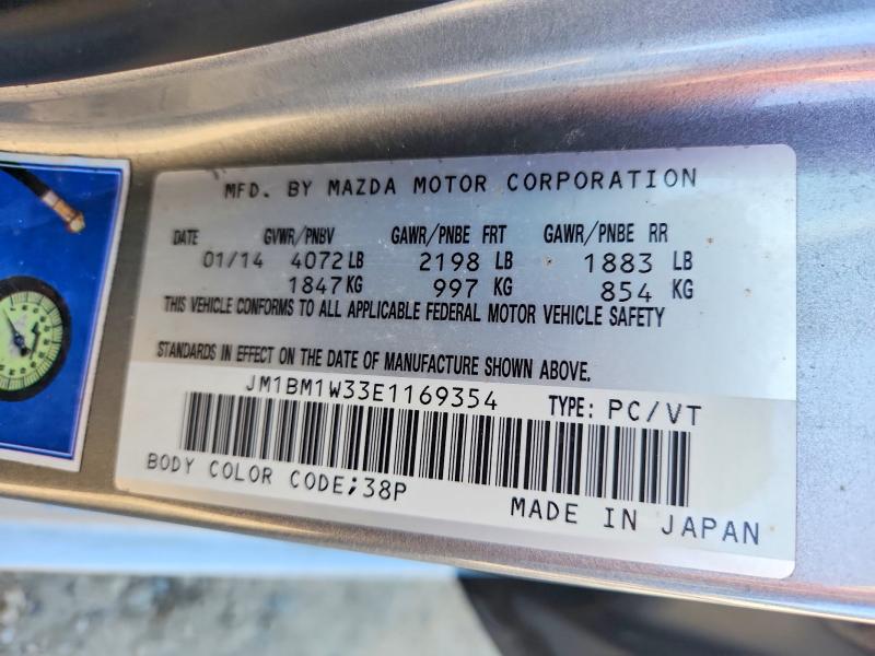 Aukcja sprzedaży 2014 Mazda 3, vin: JM1BM1W33E1169354, numer aukcji: 57785756