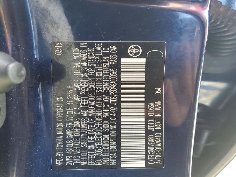Aukcja sprzedaży 2016 Toyota Mirai, vin: JTDBVRBD9GA000565, numer aukcji: 59136086