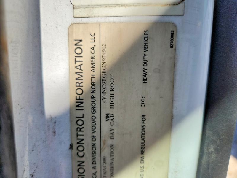 Продаж на аукціоні авто 2016 Volvo Vnl, vin: 4V4NC9EG8GN974902, номер лоту: 56372996