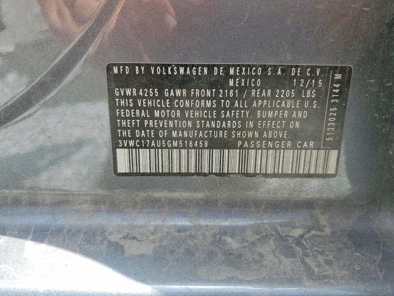 Aukcja sprzedaży 2016 Volkswagen Golf Sportwagen, vin: 3VWC17AU5GM516458, numer aukcji: 58904126