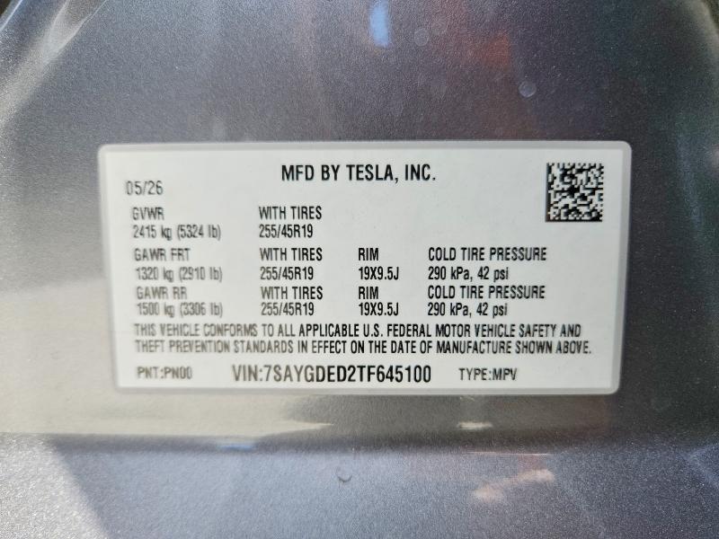 Продажа на аукционе авто 2026 Tesla Model Y, vin: 7SAYGDED2TF645100, номер лота: 58467386