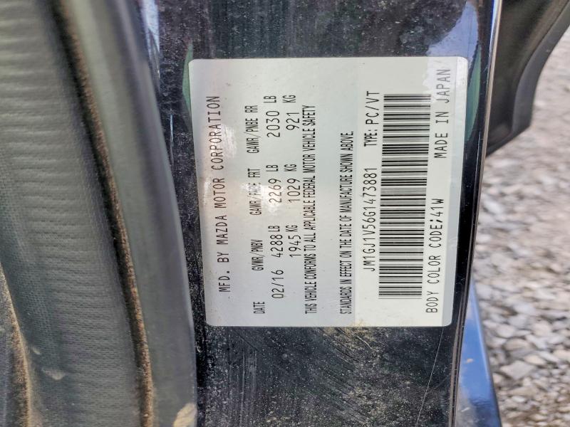 Продажа на аукционе авто 2016 Mazda 6, vin: JM1GJ1V56G1473881, номер лота: 56472436