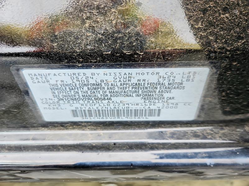 2024 Nissan Versa მანქანა იყიდება აუქციონზე, vin: 3N1CN8DV2RL905846, აუქციონის ნომერი: 56769606