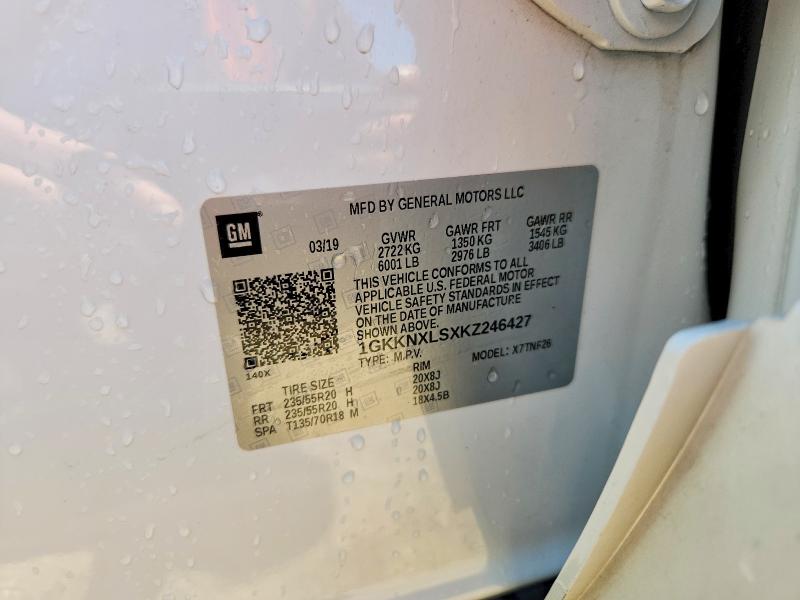 Продажа на аукционе авто 2019 Gmc Acadia, vin: 1GKKNXLSXKZ246427, номер лота: 58217946