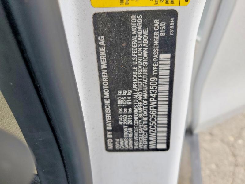 Продаж на аукціоні авто 2015 Mini Cooper, vin: WMWZC5C56FWP43509, номер лоту: 57742326