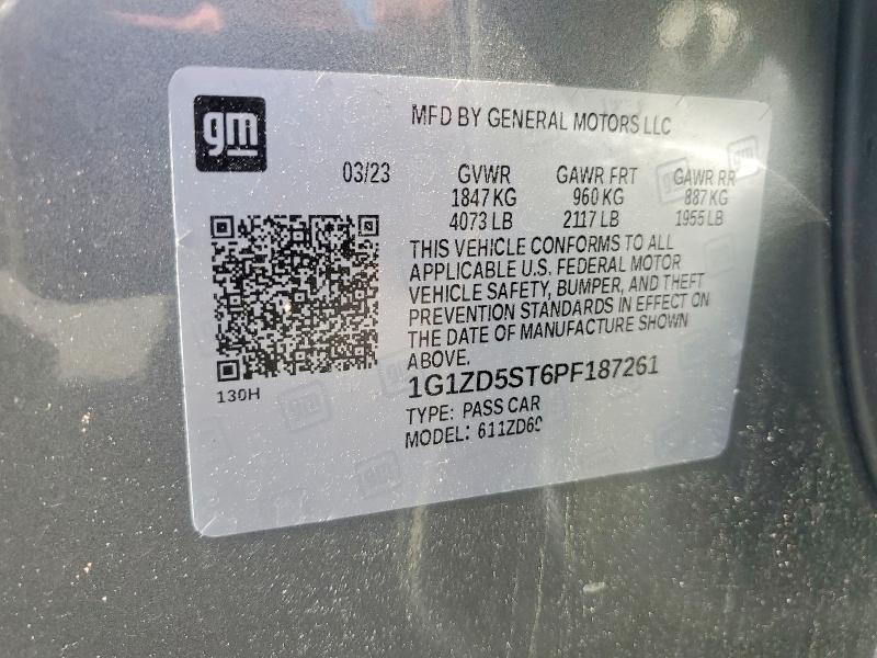 Продажа на аукционе авто 2023 Chevrolet Malibu, vin: 1G1ZD5ST6PF187261, номер лота: 56598296