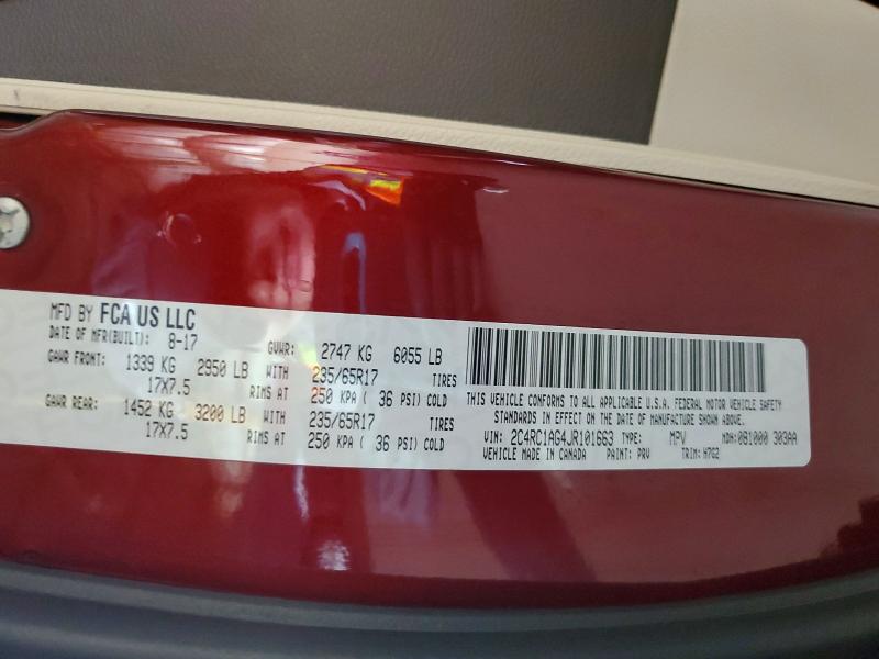 58333746 :رقم المزاد ، 2C4RC1AG4JR101663 vin ، 2018 Chrysler Pacifica مزاد بيع