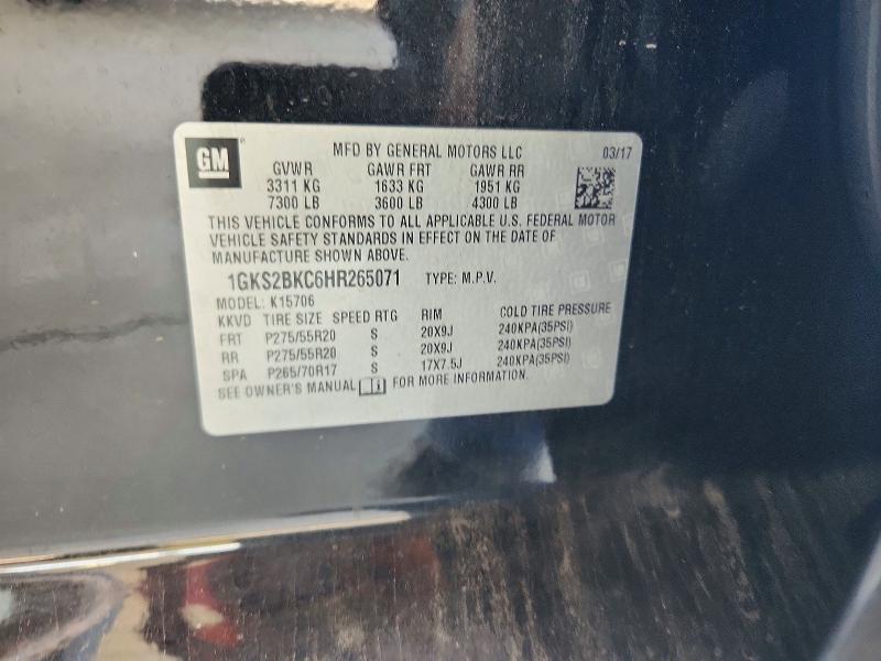 2017 Gmc Yukon მანქანა იყიდება აუქციონზე, vin: 1GKS2BKC6HR265071, აუქციონის ნომერი: 58817186