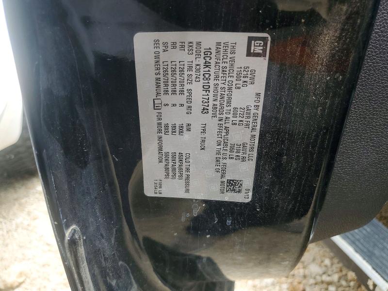 57030646 :رقم المزاد ، 1GC4K1C81DF173743 vin ، 2013 Chevrolet Silverado مزاد بيع