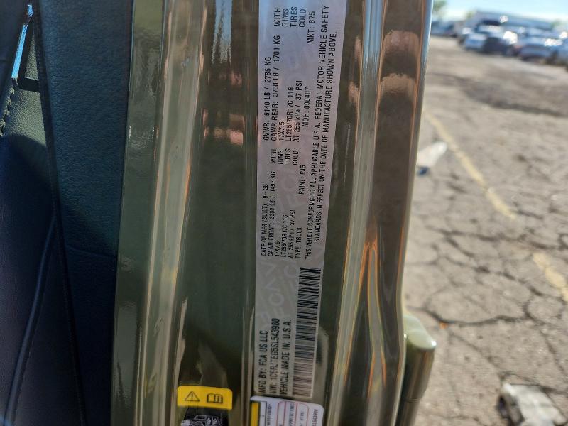 2025 Jeep Gladiator მანქანა იყიდება აუქციონზე, vin: 1C6RJTEG5SL543980, აუქციონის ნომერი: 57900316