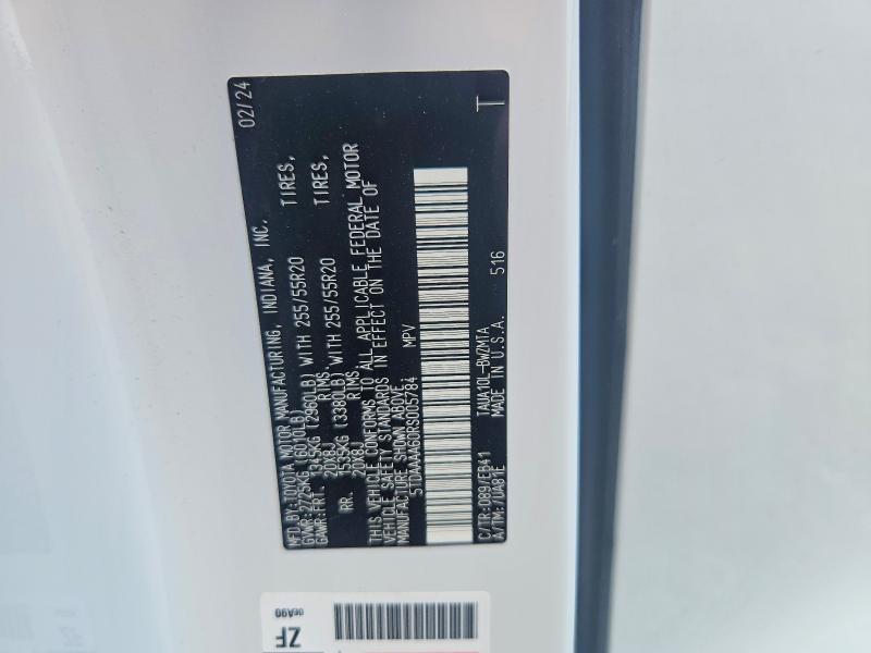 2024 Lexus Tx 350 მანქანა იყიდება აუქციონზე, vin: 5TDAAAA60RS005784, აუქციონის ნომერი: 57134606